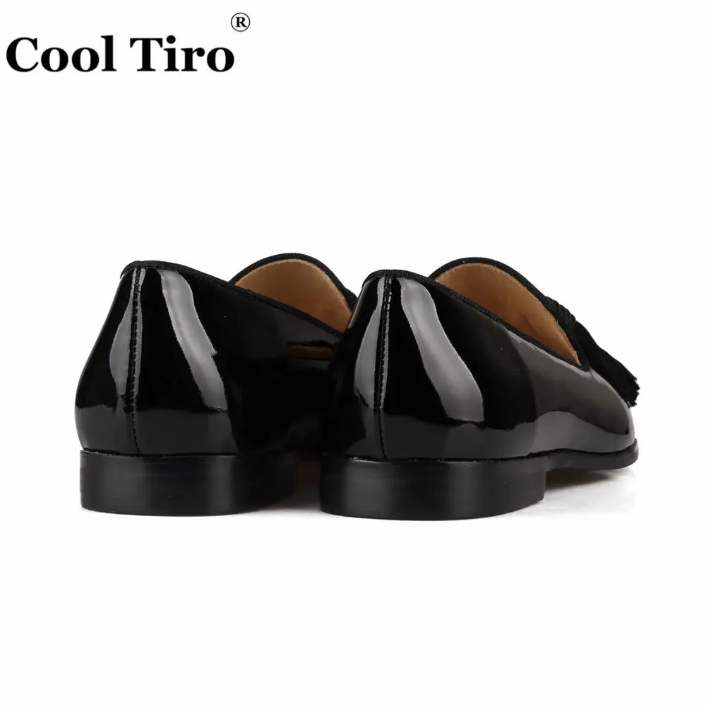 PATENT LEATHER Loafers SLIPPERS WITH SILK TASSELS (12)