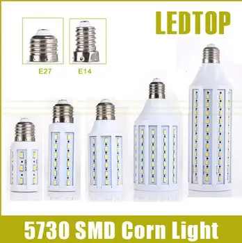 

2015 New 24-165LEDs AC220V 110V E27 E14 5730 Cree LED light 7W 12W 15W 25W 30W 40W 50W LED Corn lighting Bulb Led Lamp 4Pcs/Lot