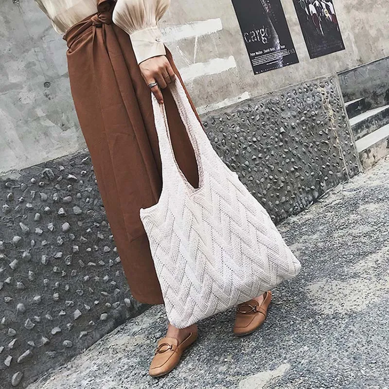 Autumn New Women Fahsion Straw Bags INS Popular Female Exquisite Handbag Large Lady Holiday Weave Shoulder Bag Knit Bolsa SS3399 (9)