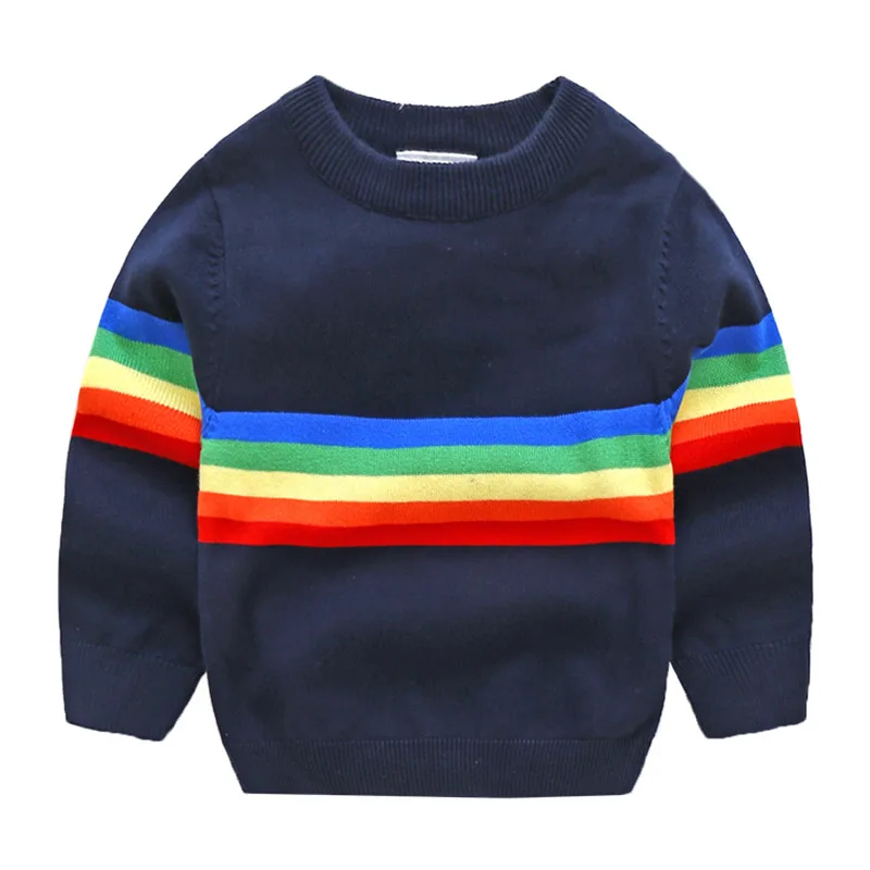 Rainbow Striped Baby Boys Sweaters 2018 New Arrival Autumn Long Sleeve