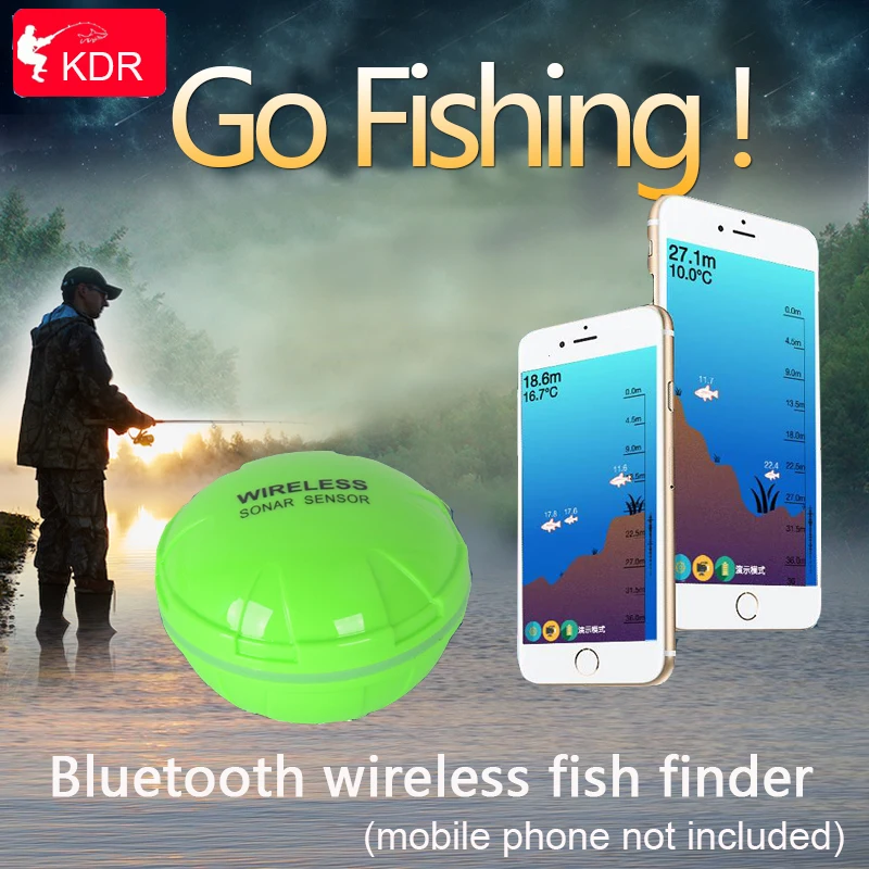 Goedkoop Gloednieuwe VKG Telefoon Bluetooth Intelligente Fishfinder Draadloze Vis Visuele Vissen Gratis Verzending