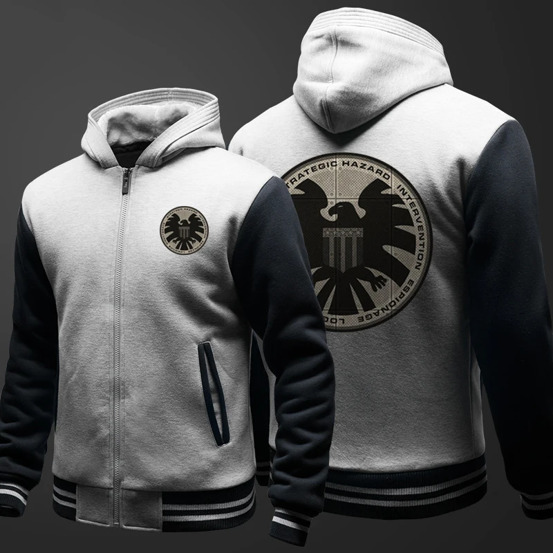 Fans Made Winter Cotton Sweatshirt The Avengers Hoodie SHIELD Luminous Thick Hoodies