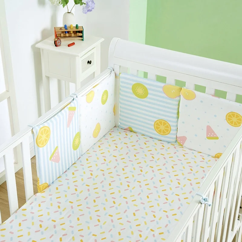 6pcs/Lot Baby Crib Bumpers for Newborn Baby Cot Bumper Cotton Baby Crib Protector Crib Bumpers Protector Newborn Bedding Set