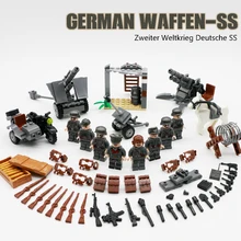 WW2 German Building Blocks Soviet Soldier Arms Base Weapon Gun SWAT Team Police Figure Accessories Brick Boy Compatible Military
