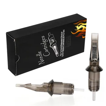 

Pro Grey 20Pcs/Box Buckle Disposable Sterilized Permanent Makeup Tattoo Cartridge Needles For Eyebrow Lip Tattoo Body Art