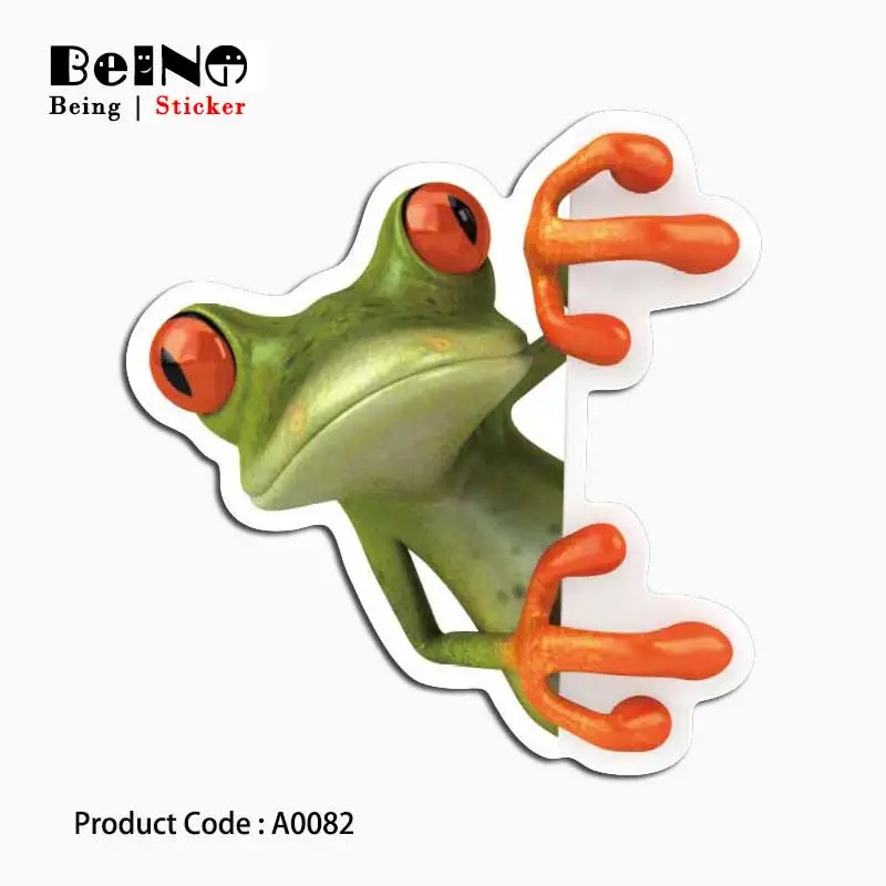 

frog sticker animal big eyes animal waterproof suitcase laptop guitar luggage skateboard bicycle toy lovely A0082 stickers