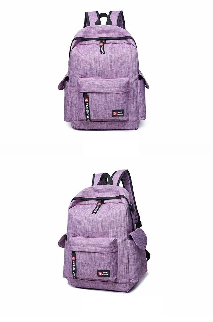 Дорожные сумки USB ноутбука Рюкзаки для Для мужчин подходят под 16 дюймов компьютер Бизнес Водонепроницаемость Колледж школьные сумки черный