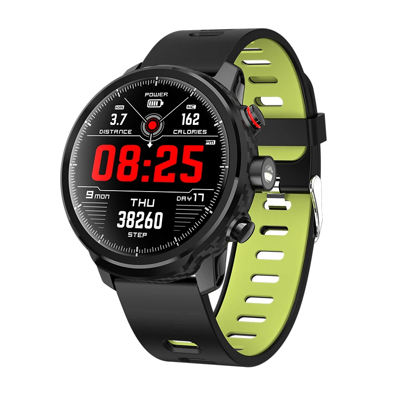 Высококлассные L5 смарт-спортивные часы IP68 водонепроницаемый монитор сердечного ритма кровяное давление фитнес-трекер для мужчин и женщин спортивные Смарт-часы - Цвет: Зеленый