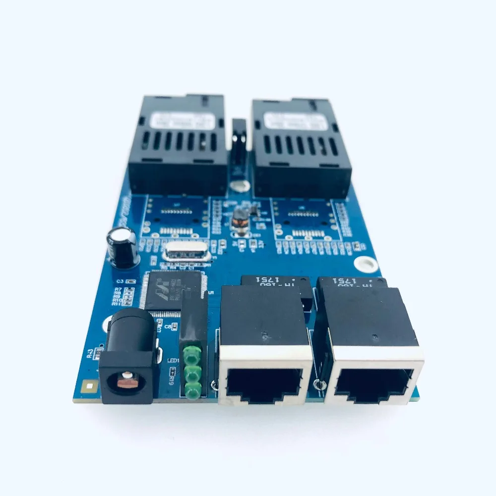 Ethernet коммутатор Gigabit 10/100/1000 м волоконно оптический медиа конвертер одномодовый 2