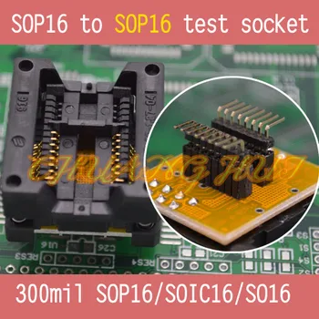 IC TEST Detect 300mil SOP16 to SOP16 test socket SOP16/SOIC16/SO16 socket