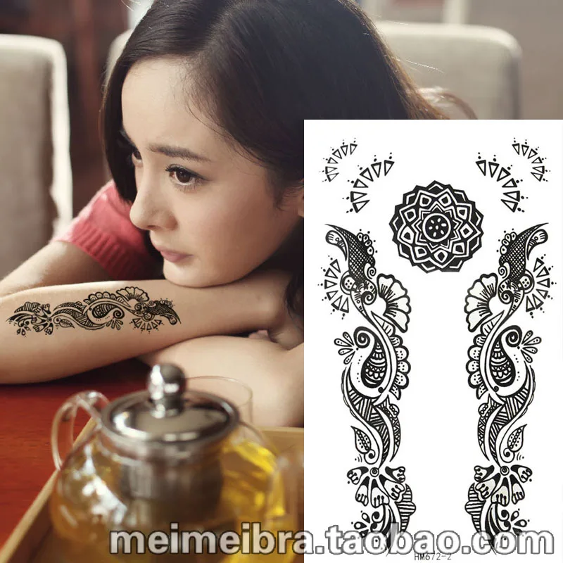 Buy Ancient Black Indian Henna Temporary Tattoo