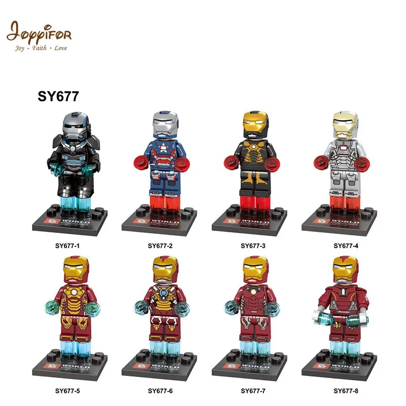 

Joyiifor Compatible LegoINGlys NinjagoINGly Building Blocks Ninja Toys DC MARVEL super cute HERO Iron man 8pcs /set