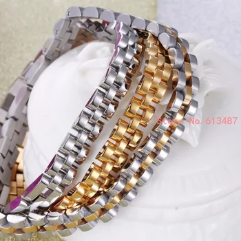 

High Quality Fashion Jewelry 316L Stainless Steel Bracelet Men Women Wristband Bracelet Gift Silver Gold Color Choose