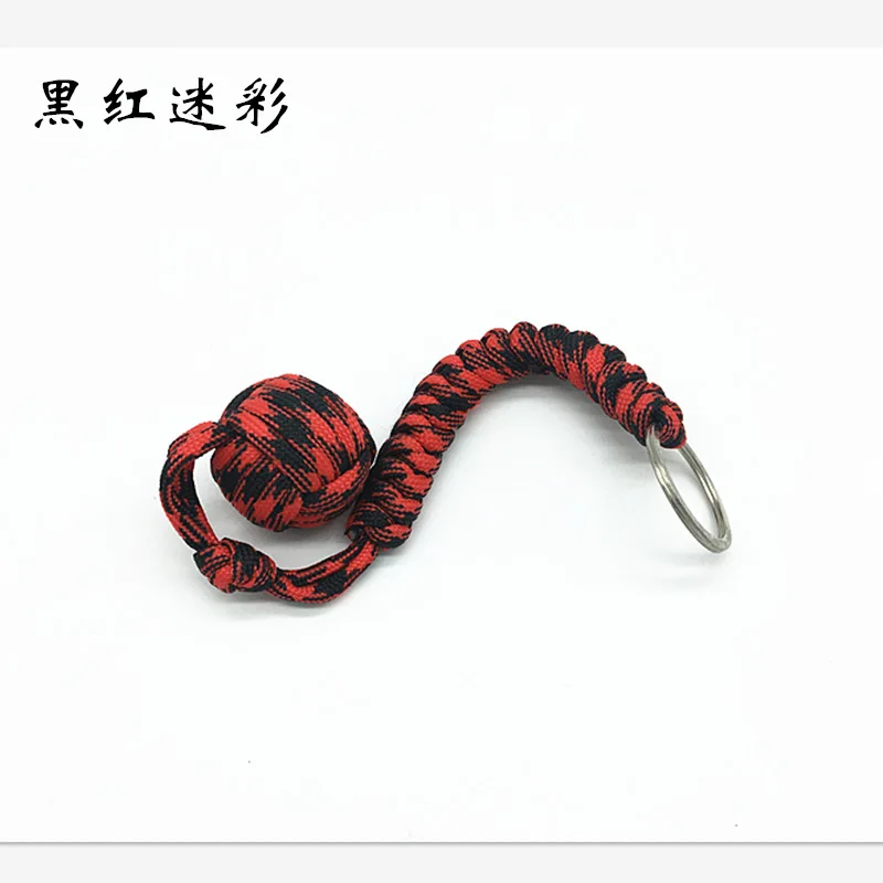 Outdoor Security Protection Black Fist Steel Ball for Girl Bearing Self Defense Lanyard Survival Key Chain Broken Windows