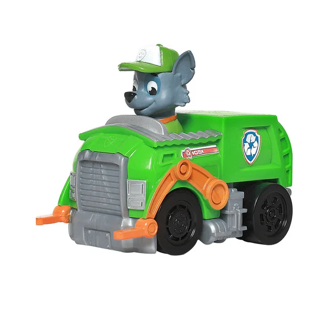 New Paw Patrol Dog Everest Puppy Patrol Toys Car Patrulla Canina Ryder Anime Action Figures Model Car Toy Birthday Gift - Цвет: rocky