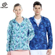 TECTOP мужские и женские летние водонепроницаемые солнцезащитные куртки для спорта на открытом воздухе, рыбалки, походов, одежда с защитой от УФ