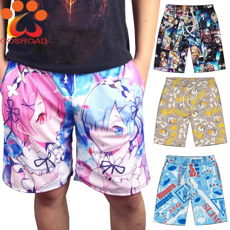 Pantalones cortos de Anime Rem Rimuru para hombres y mujeres, ropa interior  para adultos, de playa, de verano|Disfraces de anime| - AliExpress