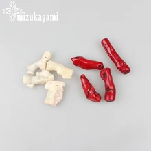 

100% Real Wholesale Natural Coral Branch Shaped Coral Beads Charms 45MM 1Pcs For DIY Jewelry Making