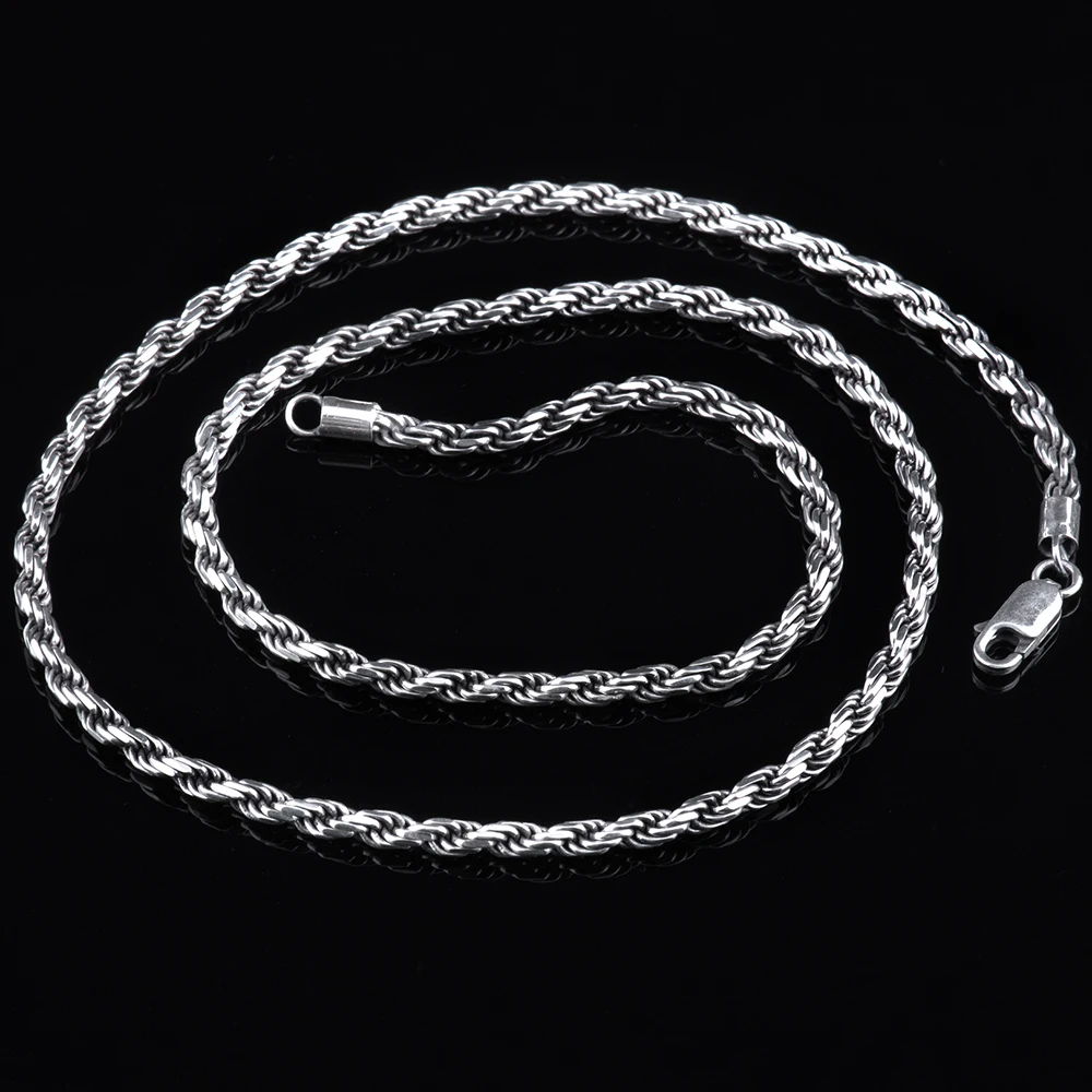 2/3mm Rope Chain 925 Sterling Silver 