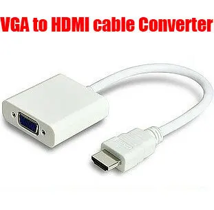 

Free shipping 1080p 20cm VGA to HDMI cable Converter / Metal Jacket projection conversion cable / adapter VGA to HDMI adapter HD