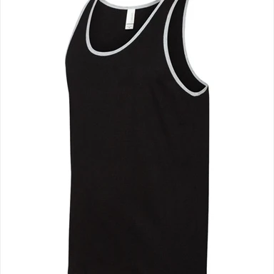 Bella-Canvas C3480 Unisex Jersey Tank - Black & Athletic Heather Medium (1)