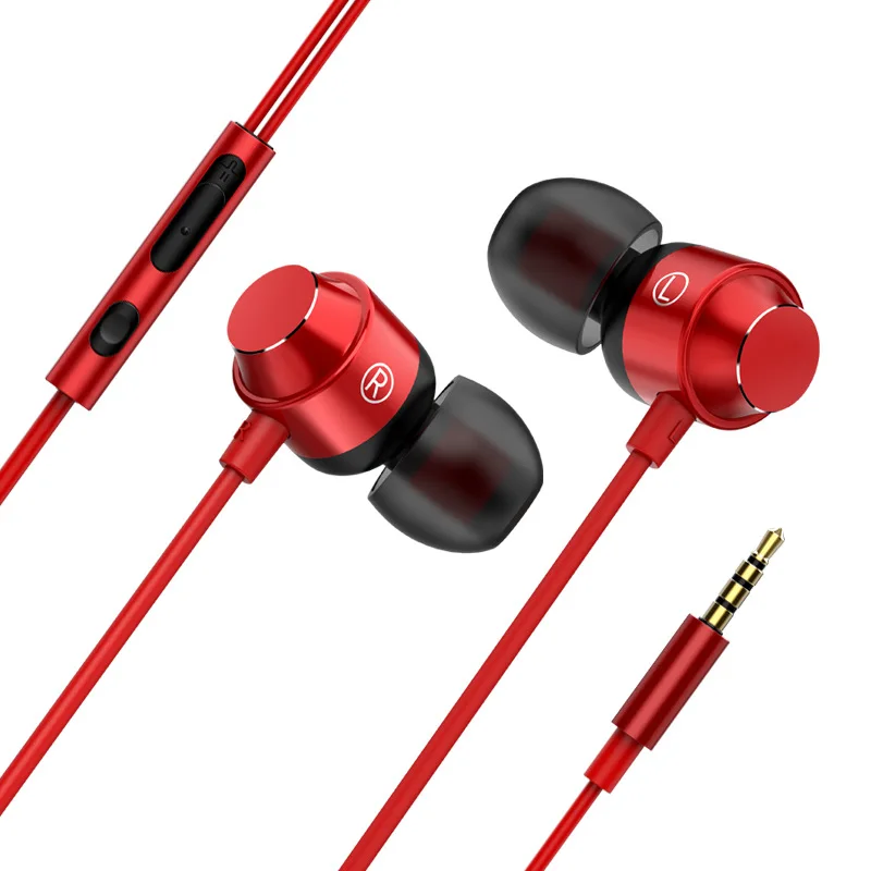 Профессиональный тяжелый бас качество звука музыкальные наушники для OnePlus One JBL наушники гарнитуры с микрофоном наушники - Цвет: Red