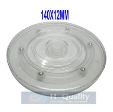Smooth Quite Durable 140X12MM 360 Degree Manual Swivel Acrylic Display Stand Rack Swivel Plate With Transparent Base Hold 15KGS