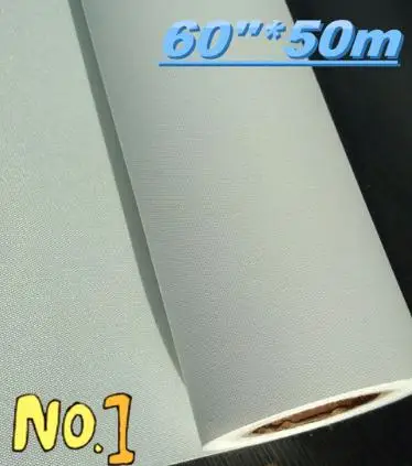 60*50 м большой рулон тонкий струйный холст 110 г 100% полиэстеровый для струйного