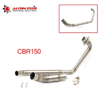 

Alconstar- For Honda CBR150 Modified Vent Pipe Stainless Steel Header Tube Link Front Exhaust Pipe System Without Muffler