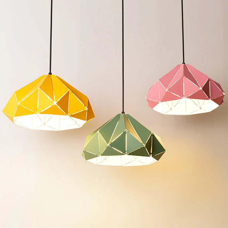 Eusolis подвесные светильники meedijzeren Polygon полые Droplight Decoratieve Home Verlichting для