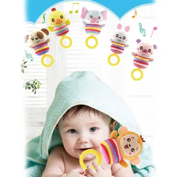

Baby Plush Toys Plush Cartoon Animals Hand Bell Hanging Toys M09