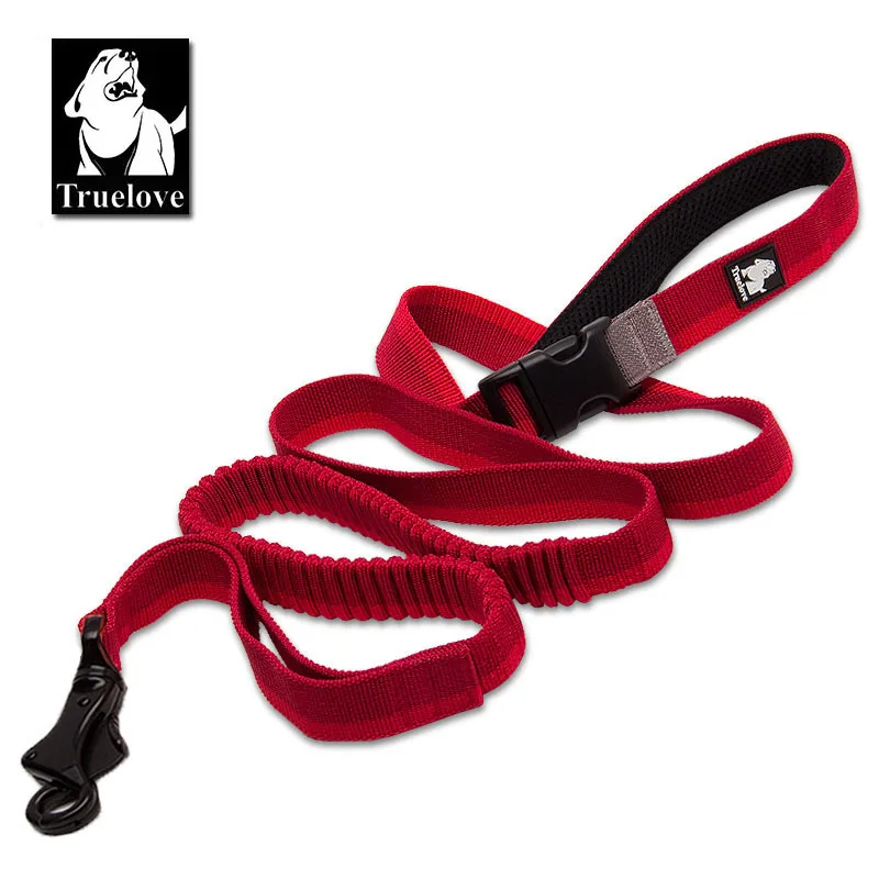 Truelove поводок для собак для бега банджи ручной пояс регулируемый нейлон Эластичный Выдвижной Поводок для собак для бега бег ходьба - Цвет: red