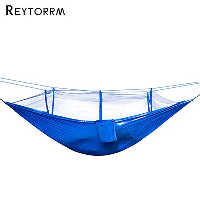 Camping Parachute Fabric Net Hammock Anti-Mosquito Hanging Hamak For Outdoor Patio Sleeping Hamac Swing Tree Bed Beach Chair 