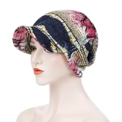 Для женщин Шапки 2019 Новинка зимы принт Кепки шарф шляпа женский тюрбан Шапки Для женщин головы Обёрточная бумага зимние теплые шапочки-бини