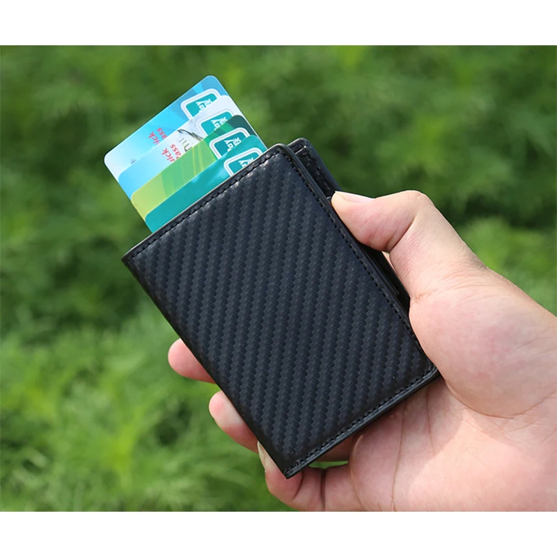 

ATAXZOME fashion credit card package quality PU business card holder anti-RIFD card wallet aluminum alloy card box Dropship