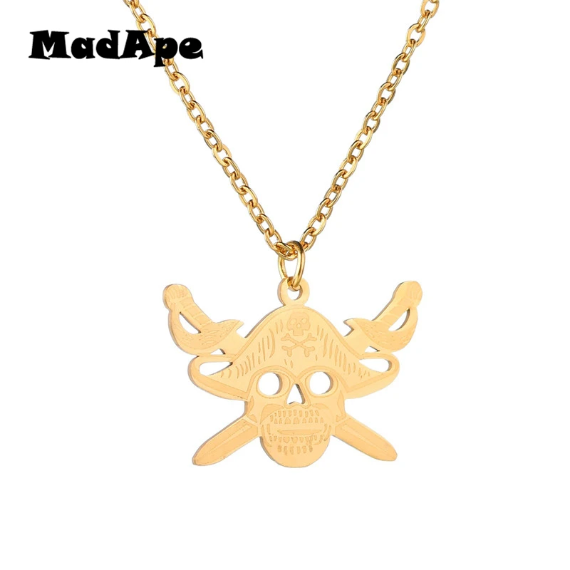 Женский кулон в виде черепа MadApe цепочка-свитер из нержавеющей стали 316L