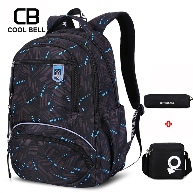 

3pcs Set High School Bags For Boys Bagpack Kids Student Bag Large Waterproof Schoolbag Backpack Boy Shoulder Bag Pen Pencil Case