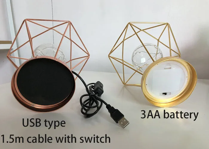 Ретро гладить Батарея/USB Настольный светильник Винтаж ночные огни для маленьких детей Спальня Кофе свадьбы настольные лампы домашний стол свет украсить