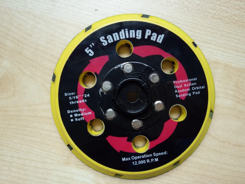 10pcs/lot 15 holes 5 inch sanding disc for RUPES polisher, for sander with vacuum, for 125mm pneumatic sander 5"
