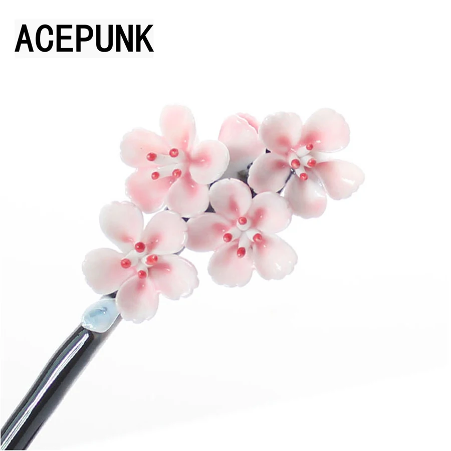 

2019 New Chinese Style Ceramics Hairpin Porcelain Hairpin Hair Ornaments Retro Bride Headdress Classical Hairwear