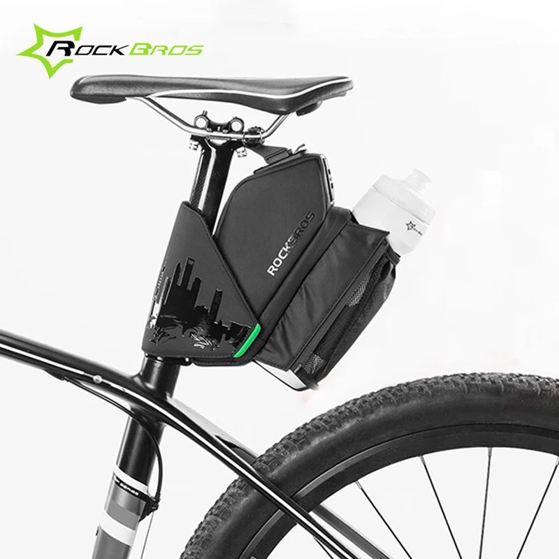 

Rockbros Cycling Bag Rear Seat Pannier Waterproof Bike Saddle Bag Tail Pouch Large Capacity Bicycle Rear Water Bottle Bag Black