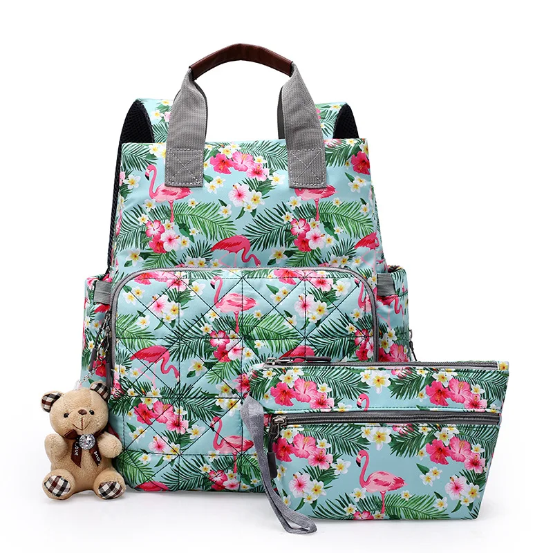Модная сумка для беременных для мамы фламиго, Большая вместительная сумка для подгузников, рюкзак для путешествий, сумка для ухода за ребенком, женская модная сумка
