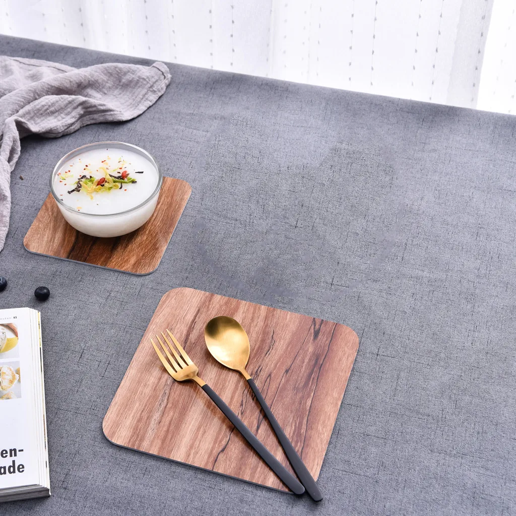 

Kitchen table mat wooden coasters kitchen thickening anti-scalding insulation mat non-slip placemat L524
