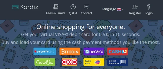Kardiz VISA虚拟信用卡申请及使用教程