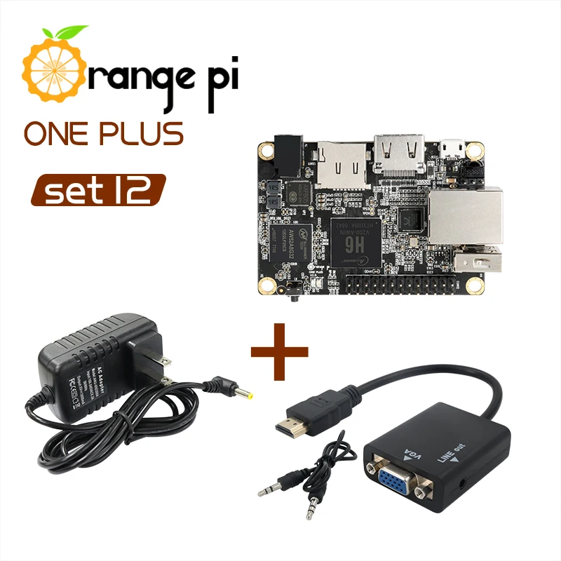 Orange Pi One Plus + адаптер питания кабель HDMI VGA работает с Android 7 0|Демонстрационные