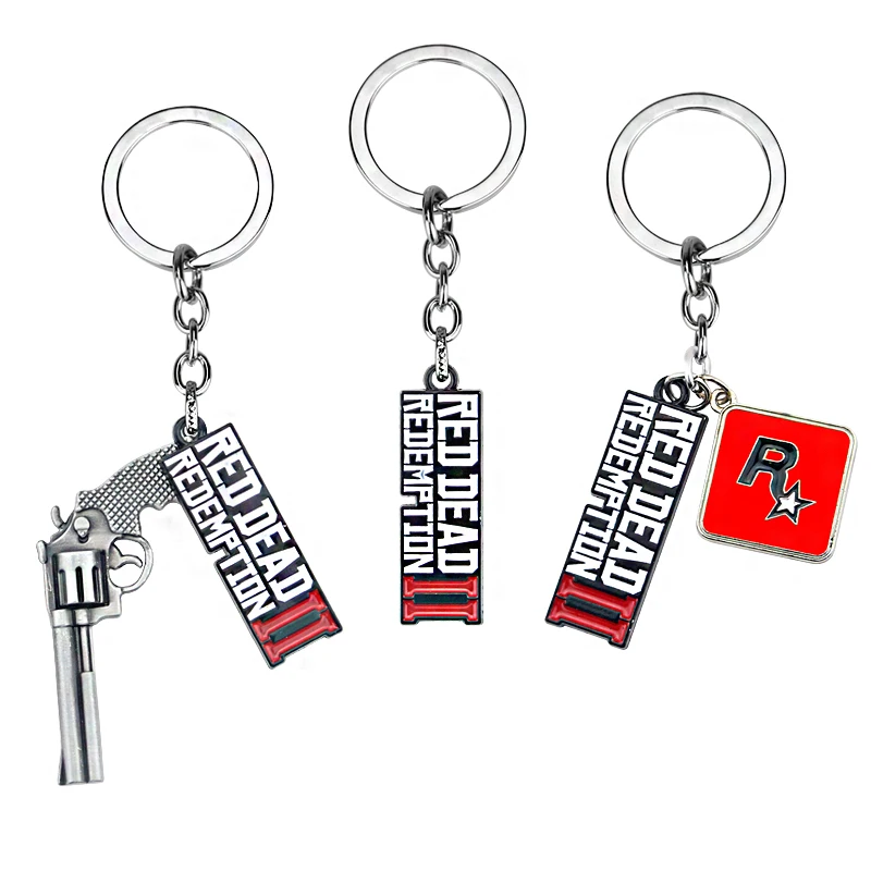 

Red Dead 2 Redemption Keychain Rockstar Game Pendant Metal Key Ring Holder Men Car Women Bag Key Chain Chaveiro Jewelry
