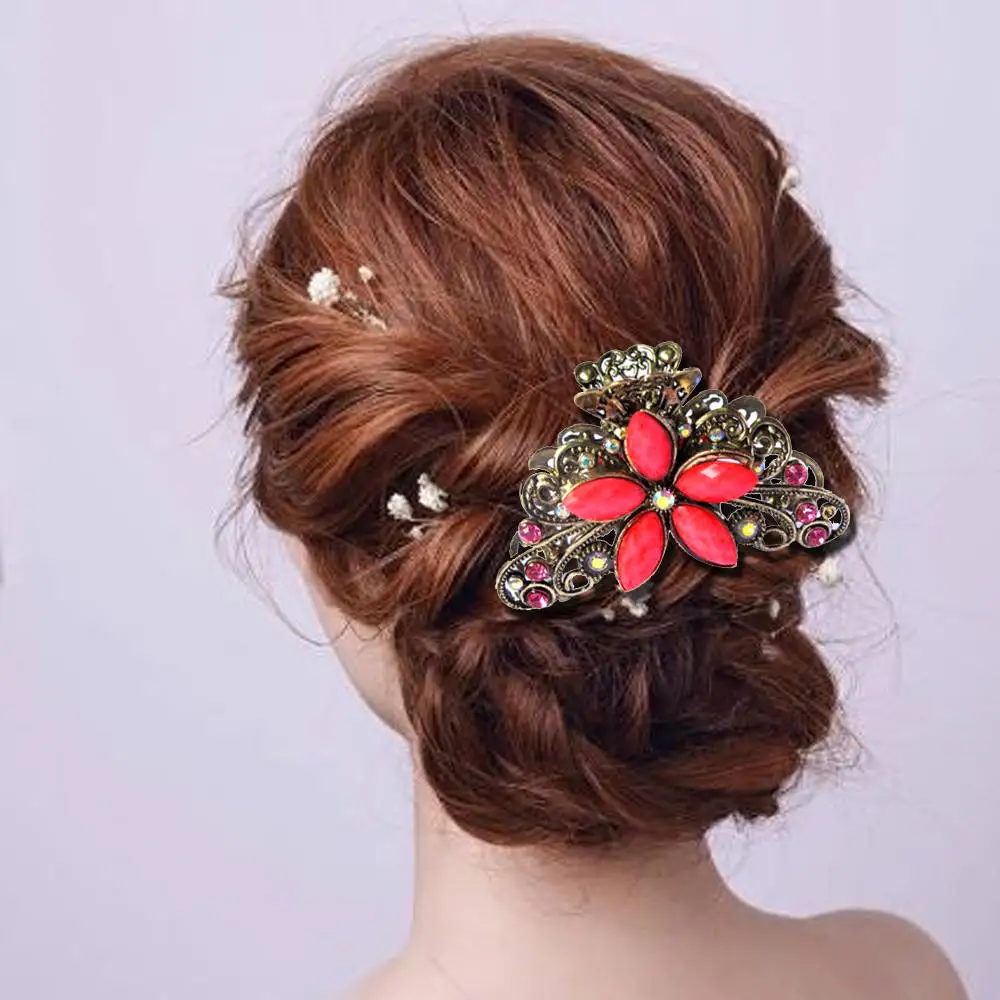 Vintage Pansy Hair Clips Pins Bridesmaid Gift Jewerely Headdress