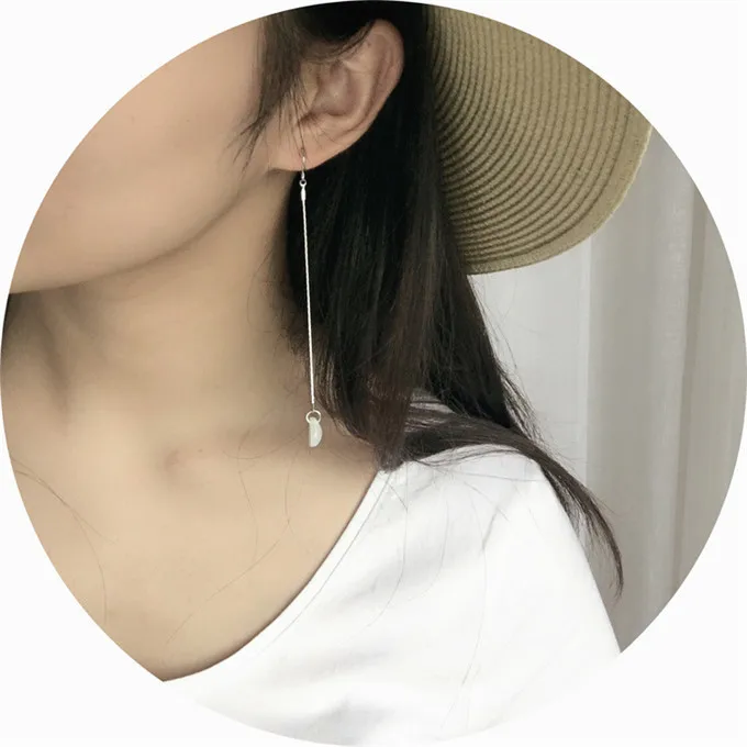Новые модные серьги Yang Mi с белым камнем капли воды трещина длинные серьги вrincos бижутерия Bijoux подарки