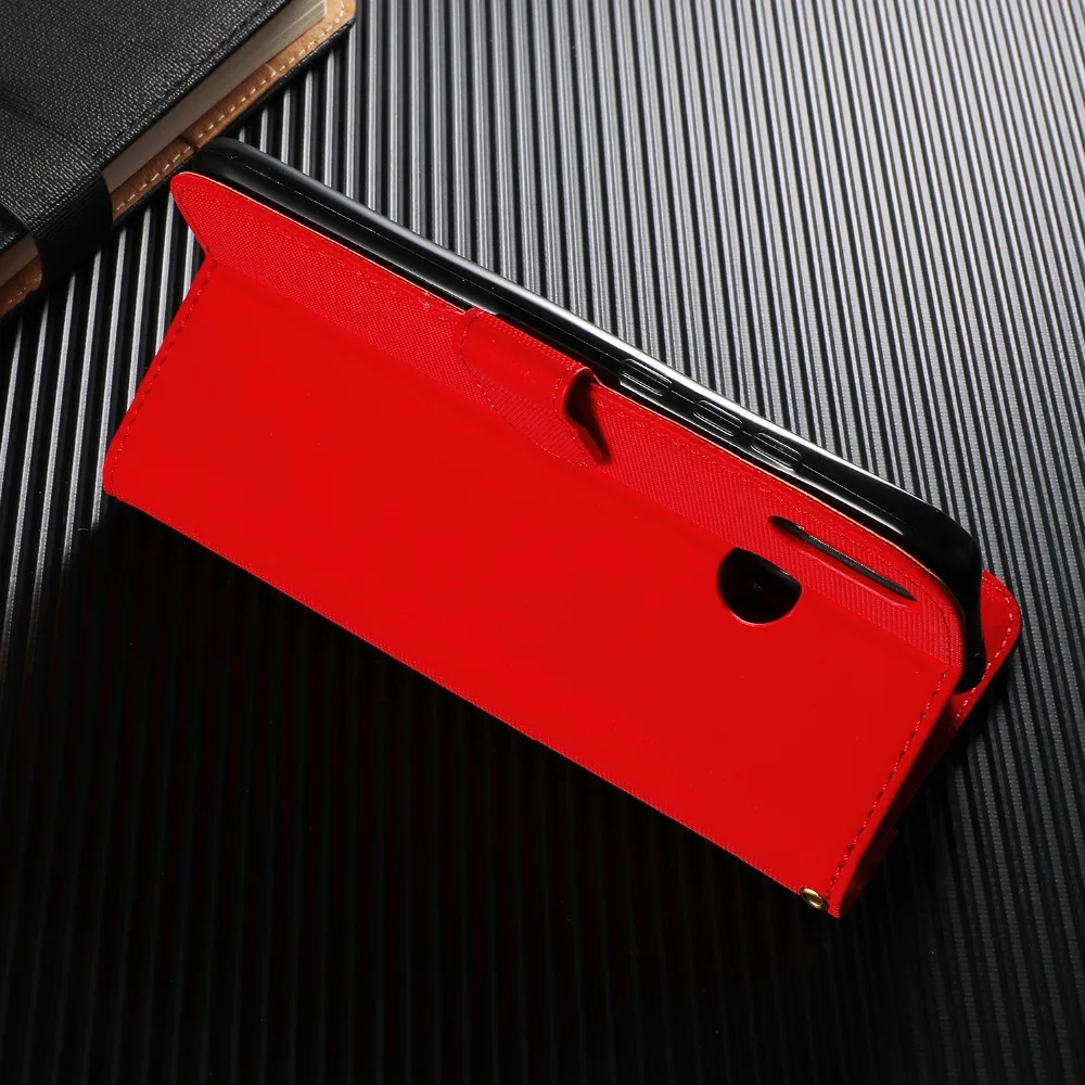 For Huawei Honor 8X 7A 7S 8A Embroidered Case Card Wallet Leather Cases For Honor 10 Lite Flip Stand Cover Mobile Phone Bag