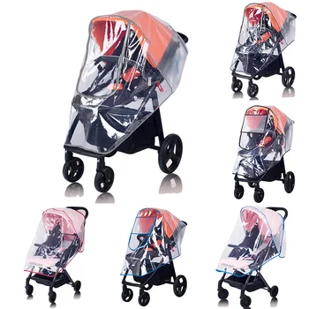

Baby stroller PEVA Rain Cover Universal Wind Dust Shield with windows For Strollers accessories Rain Cover Transparent